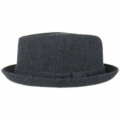 Diamond Crown Herringbone Wollen Hoed by Lipodo