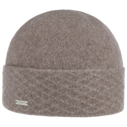 Bonnet avec Revers en Laine Foulée by Seeberger