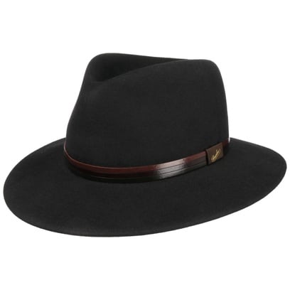 Cagliero Haarvilthoed met Leren Band by Borsalino