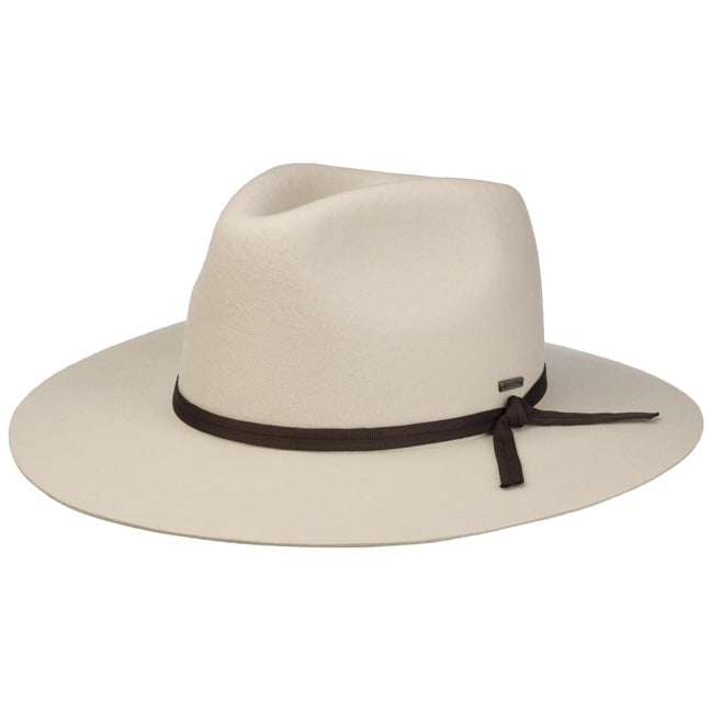 Chapeau pour femme en feutre de laine bleu marine Naf Naf