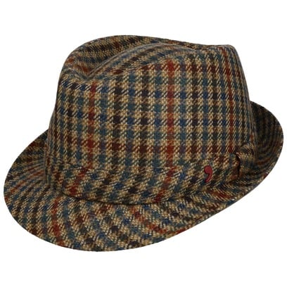 Classic Check Trilby Wollen Hoed by Alfonso D�Este