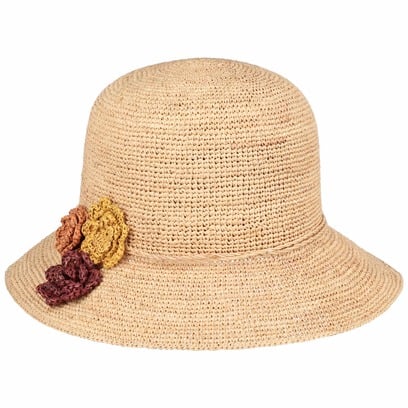 Three Blossoms Raffia Hoed by Gebeana