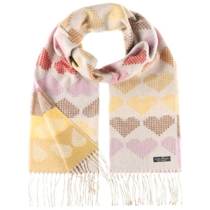Cashmink Hearts Sjaal met Rafels by Fraas