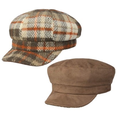 Casquette R�versible Uni Check Newsboy by Lipodo