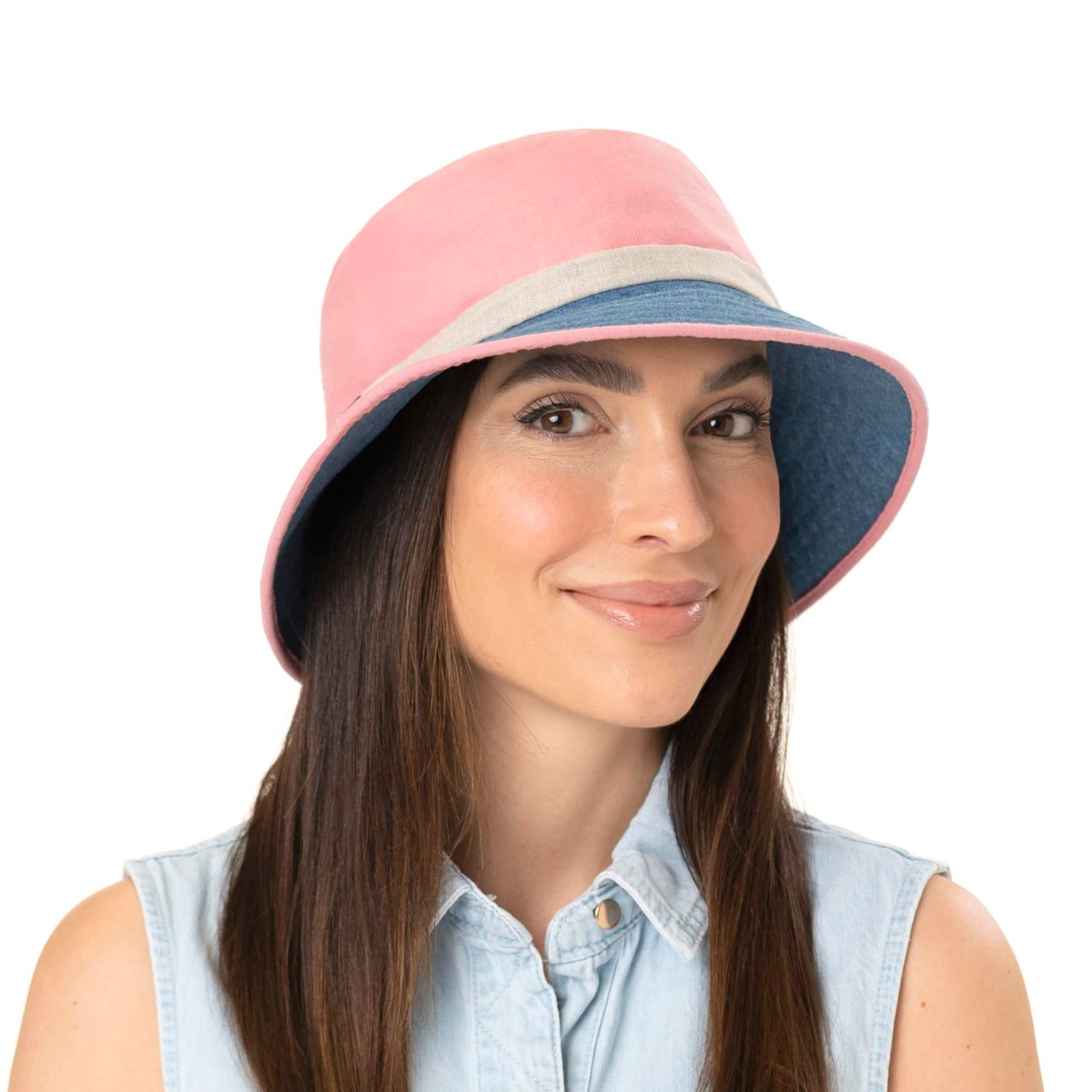 Chapeau D'été Femme Fleuri Lipodo - Bord 5,5 Cm, Hauteur 9,5 Cm - En Tissu, Avec Nœud - Pour Jardin, Plage, Vacances