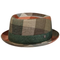 Chapeau en Lin Big Check Pork Pie by Lierys - 79,95 &euro;