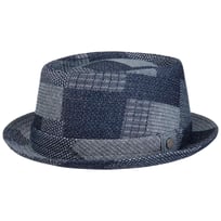 Denim Patchwork Pork pie Stoffen Hoed by Lierys - 99,00 &euro;