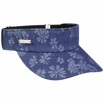 Floral Print Denim Visor by Seeberger - 35,95 &euro;