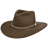Hoeden - Gårda Bowmont Crushable Wool felt Western hat (zwart