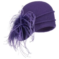 Walkloden Muts met Pluimen by bedacht - 119,00 &euro;