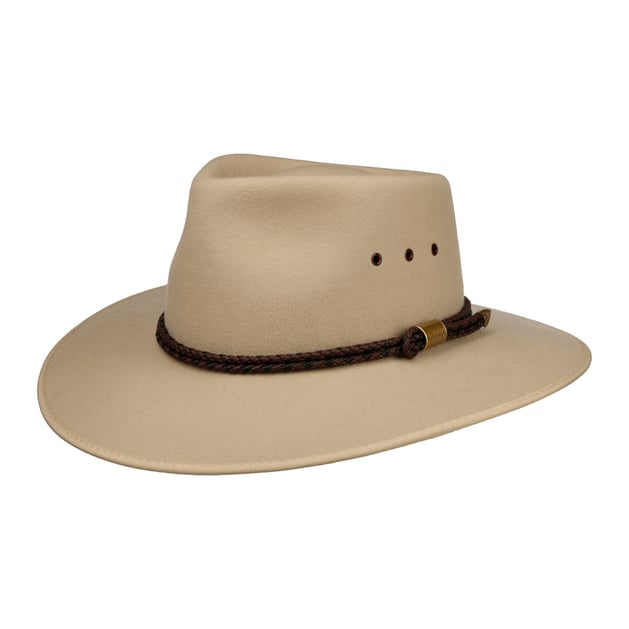 Chapeau de cowboy western en feutre de laine - Camel