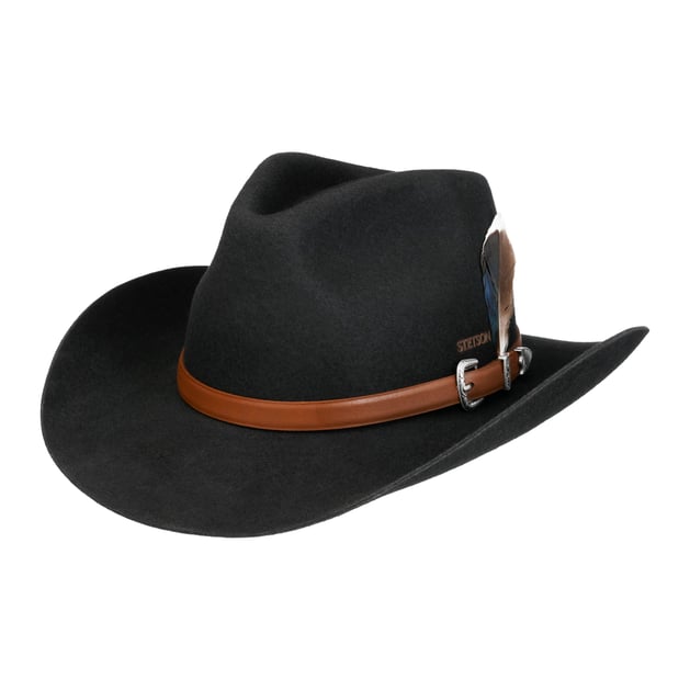 Chapeau Western Gambler - Feutre de Laine et Carré d'As – The Western Shop